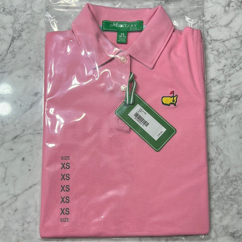 Girls Masters Pink XS golf shirt